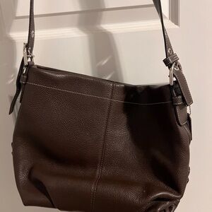 Coach Dark Brown Leather Shoulder Bag